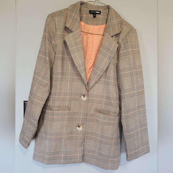 Fashion Nova Plaid Blazer - Picture 1 of 6